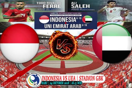 Prediksi Piala AFC U-19 : Indonesia Vs UEA 24 Oktober 2018